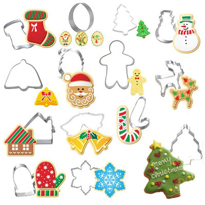 

14Pcs Christmas Cookie Cutter Xmas Fondant Mold Stainless Steel