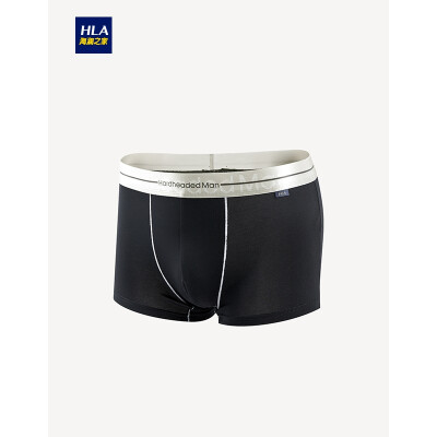 

HLA Haishu House Knitting Boxer Shorts Men 2019 Spring New One Pack Lightweight Soft Simple Panties HUKAJ1R015A Black 15180105XXL