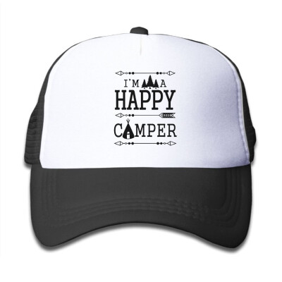 

Oyxinyu Im A Happy Camper Mesh Baseball Caps Children Adjustable Hip Hop Hat for Boy Girl