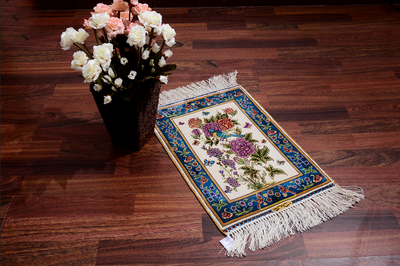 

FangCun 1x15Persian Handmade Silk Carpet in Painting StyleSuitable for use as tapestry FC1X1D502