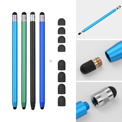 

2 in 1 Universal Touchscreen Stylus Pen for All Touchscreen Tablets Cell Phones with 8 Extra Replaceable Soft Rubber Tips 4pcs Red