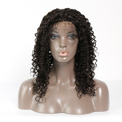 

180 Density Lace Frontal Wig Deep Curly 100 Human Hair