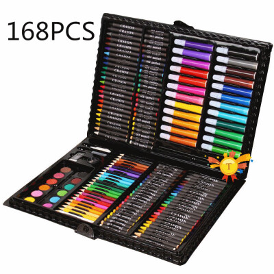 

208PcsSet Blue Pink Painting Paint Tool Set Drawing Toys Watercolor Pen Childrens Gifts Christmas New Year Birthday Toys