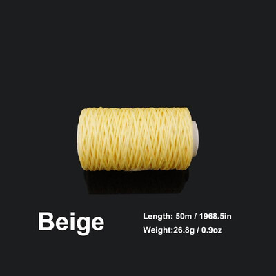 

10mm 50 Meters Long Flat Waxed Thread Waxed String for Leather Sewing