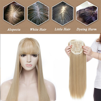 

17inch 3 Clips In Hair Extension long straight hair extension synthetic one piece hair Topper Hair Piece With Bangs