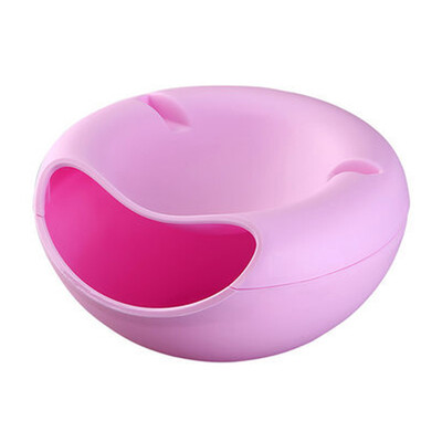 

Creative Plastic Double Layered Dry Fruit Candy Snack Stroage Box Plate Dish With Mobile Phone Stents