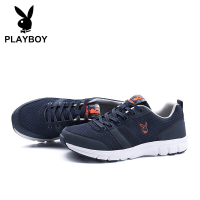 

Playboy PLAYBOY sports mesh casual shoes mens lightweight low cut skid 74752412-1 dark blue 40