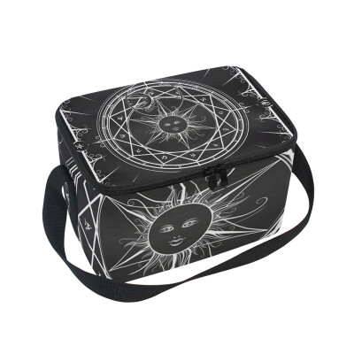 

ALAZA Insulated Lunch Box Magic Circle Lunch Bag for Men Women Portable Tote Bag Cooler Bag