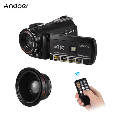 

Andoer AC3 4K UHD 24MP Digital Video Camera Camcorder DV Recorder 30X Zoom WiFi Connection IR Night Vision 31 Inch IPS LCD Touchs