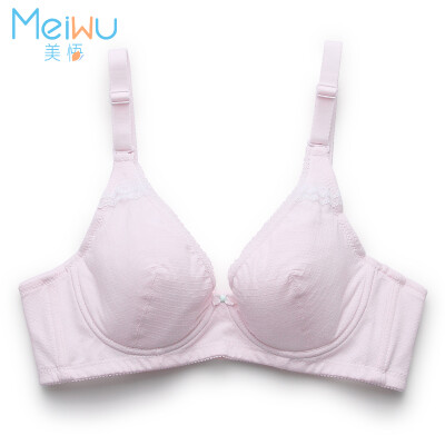 

Meiwu no sponge girl bra soft steel ring thin section gathered high school student bra large size C cup student underwear M3T008 gouache 80C