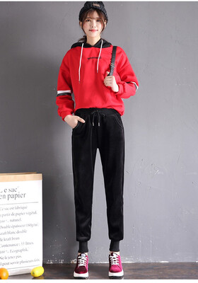 

The new 2018 winter sports casual pants with thick golden fleece look slim&slim with small feet&long trousers