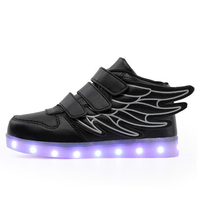 

Kids Light up Shoes with wing Children Led Shoes Boys Girls Glowing Luminous Sneakers USB Charging Boy Fashion Shoes