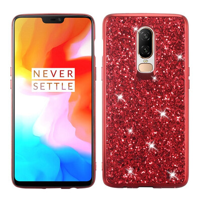 

MOONCASE One plus 6 flash powder TPU-red