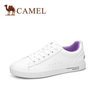 

Camel CAMEL Womens Youthful Letters Round Head Strap White Shoes A91278605 WhitePurple 39
