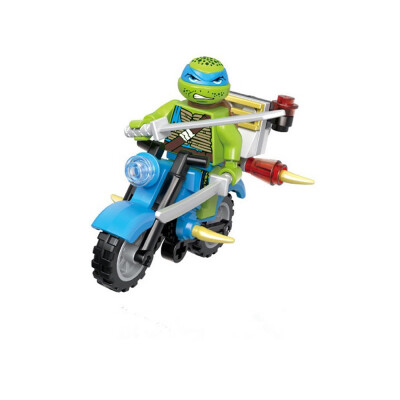 

Ninja Turtles With Motorcycle Building Blocks Bricks Toys Compatible Kids Gifts Bedroom Bookshelf Decoration Children DIY Handmade