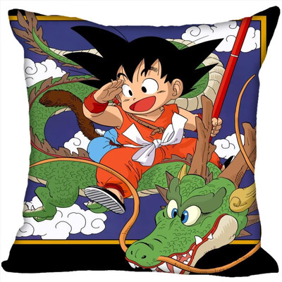 

Dragon Ball Z Pillow Cover Bedroom Home Office Decorative Pillowcase Square Zipper Pillow Cases Satin Fabric No Fade