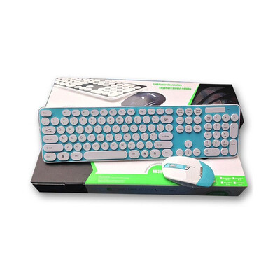 

Factory direct color round chocolate button wireless mouse&keyboard set HK3960 wireless keyboard set
