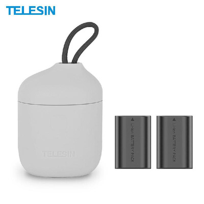 

TELESIN 3 In 1 Multifunctional Camera Battery Charger Kit Set with 2 Pcs Batteries with SD Card Reader & Storage Carrying Function