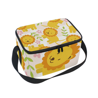 

ALAZA Insulated Lunch Box Little Lion Lunch Bag for Men Women Portable Tote Bag Cooler Bag