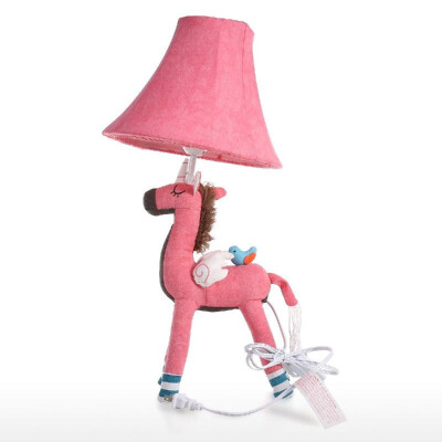 

Unicorn Table Lamp Pink UK Plug Decorative Desk Table Lamp Animal Cotton Lamp for Children with Led Bulb