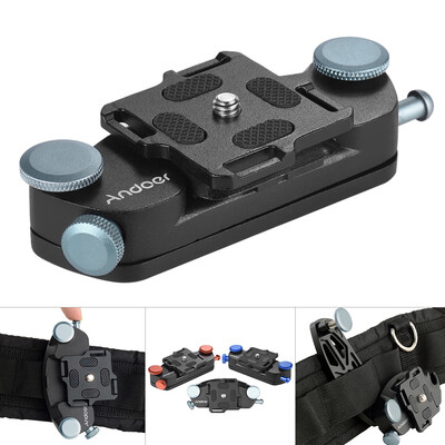 

Andoer Metal Quick Release Camera Waist Belt Strap Buckle Button Mount Clip for Canon Nikon Sony DSLR Cameras Max Load Capacity 2