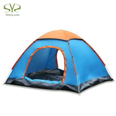 

SHENGYUAN Outdoor Water Resistant Automatic Instant Setup Two Doors 3 - 4 Person Camping Tent with Canopy