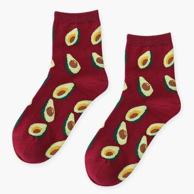 

Korea Cartoon Childlike Fox Flamingo Funny Jacquard Fashion Ins Spring Autumn Sneaker Socks 10 Colors Avocado Casuals