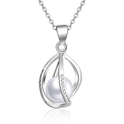 

Imitation Pearl Necklace Pendant For Women Fashion Jewelry Accessories Bijoux Women Lovers Xmas Gift K90