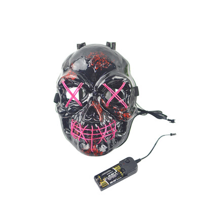 

EL Cold Light Grimace Skull Mask Festival Performance Party Glowing Masks with Controller