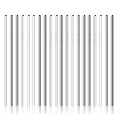 

Useful Reusable 304 Stainless Steel Straw Milk Tea Silver Straws Party Drinking Accessories