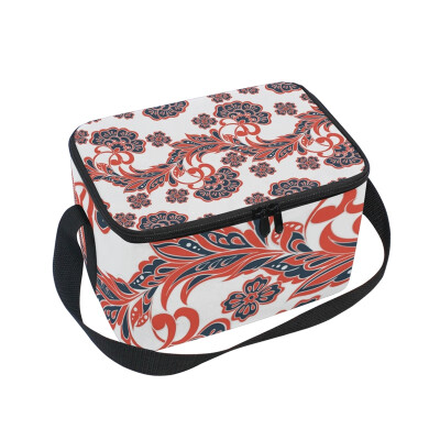 

ALAZA Lunch Box Insulated Asian Floral Lunch Bag Large Cooler Tote Bagfor Men Women