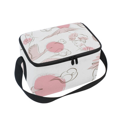 

ALAZA Lunch Box Insulated Bird And Girl Lunch Bag Large Cooler Tote Bag for Men Women