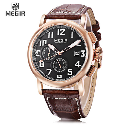 

MEGIR ML2031 Male Quartz Watch Date Display Luminous Men Wristwatch