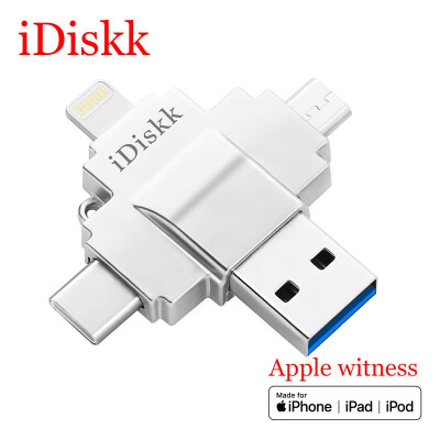 

iDiskk Memory Stick High Speed USB Flash 30 for AppleAndroidPCTablet 4 in 1 Apple Certified Pendrives 64G Flash Drive