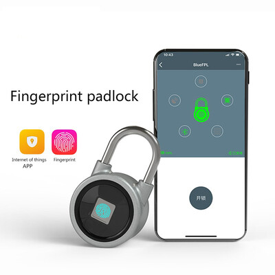 

Smart Biometric Lock Quick Access Ketless Metal Waterproof Portable Security Lock Anti-Theft Padlock for Suitcase Gym Locker