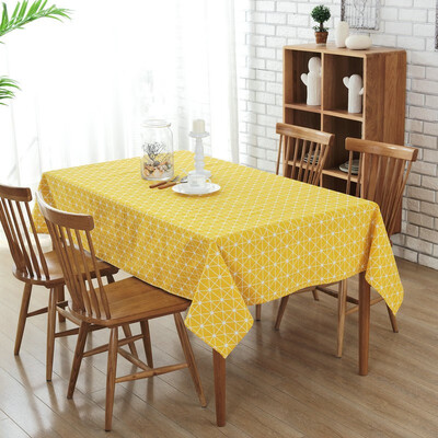 

Modern simple yellow geometric table cloth household cloth tea several cloth covers