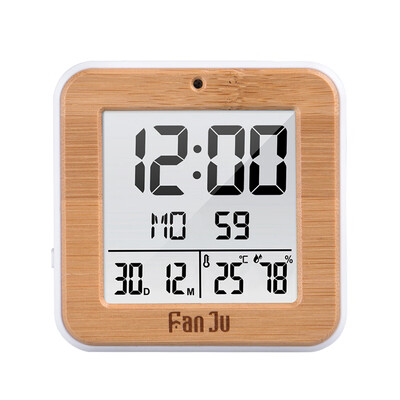 

FanJu Mini Portable Digital Clock with Temperature Date Time Display Good Multifunctional LCD Alarm Clock for Traveling Business T