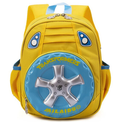 

Waterproof nylon cartoon contrast color shoulder burden reduction students school bags children bag travel backpack boy schoolbag