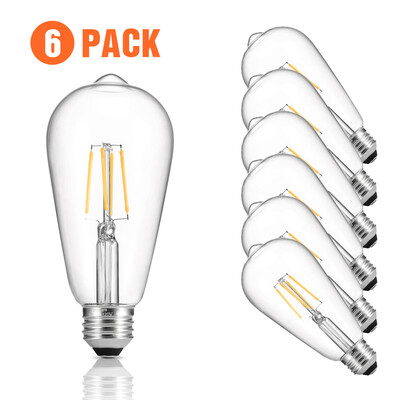 

zanflare LED ST64 Filament Lamp Set of 6