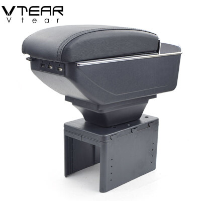 

Vtear For kia spectra 2010-2018 armrest box USB Charging heighten Double layer central Store content cup holder ashtray accessorie