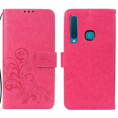 

Samsung Galaxy A9 2018 Lucky Clover Embossed Leather Case - Rose