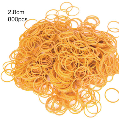 

800 Pcs Per Bag Yellow Elastic Rubber Bands Ring Loop Sturdy Stretchable Holder School Office Supplies Stationery