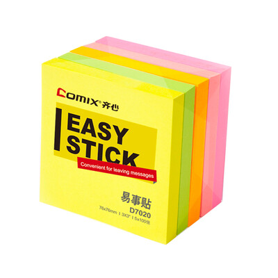 

Cozy 76 × 76mm 500 fluorescent paper post-it easy to post note paper note book 5 color D7020
