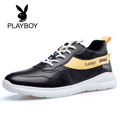 

Playboy PLAYBOY Mens Fashion Trends Comfortable Lace Low Running Shoes Men 9AW569009D Black 39