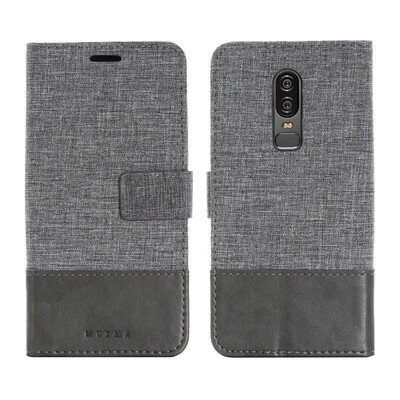 

Goowiiz Phone Case For OnePlus 33T55T6 Fashion Canvas Leather Wallet Full package flip Holder Stand