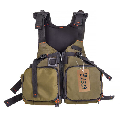 

Blusea Fly Fishing Life Vest Pack Breathable Kayaking Fishing Life Jacket Safety Waistcoat Survival Utility Vest