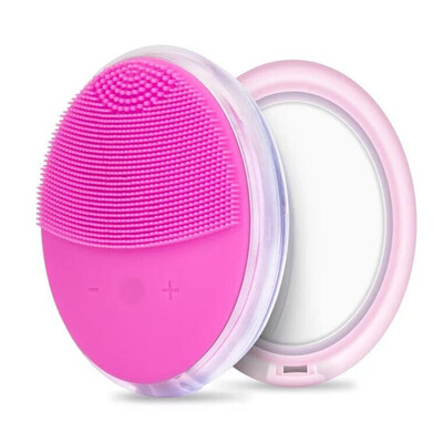 

TONGKUN Silicone Ultrasonic Face Cleaser Brush&Massager with Mirror for Facial Deep Cleaning