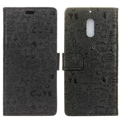 

MOONCASE Wiko View XL Little Witch Leather Case - Black