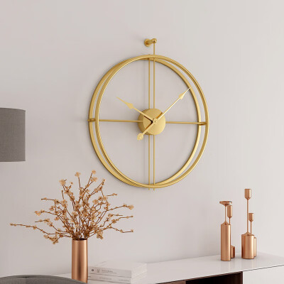 

NeillieN retro wall clock living room simple clock library craft clock Scandinavian iron art