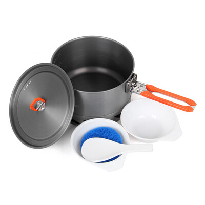 

15L Heat Collecting Exchanger Pot Cup Camping Picnic Cooking Pot with Foldable Handle